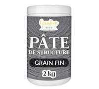 Creative Deco Modeling Paste Pâte de Structure Grain Fin 2kg Gris Foncé | Pâte à Relief pour Peinture Acrylique | Modelling Paste | Pâte Texturée | Pate Structure | Modelage Effet 3D et Texture Art