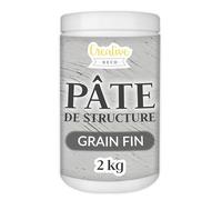 Creative Deco Modeling Paste Pâte de Structure Grain Fin 2kg Gris | Pâte à Relief pour Peinture Acrylique | Modelling Paste | Pâte Texturée | Pate Structure | Modelage Effet 3D et Texture Art