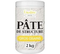 Creative Deco Modeling Paste Pâte de Structure Gros Grains 2kg Pâte à Relief Blanc cassé G