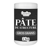 Creative Deco Modeling Paste Pâte de Structure Gros Grains 2kg Rouge Noir | Pâte à Relief pour Peinture Acrylique | Modelling Paste | Pâte Texturée | Pate Structure | Modelage Effet 3D Texture Art
