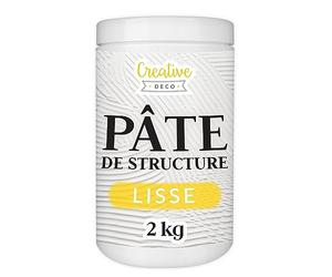 Creative Deco Modeling Paste Pâte de Structure Lisse 2kg | Pâte à Relief pour Peinture Acrylique | Modelling Paste | Pâte Texturée | Pate Structure | Modelage Effet 3D et Texture Art