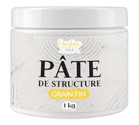 Creative Deco Pâte à modeler à grain fin - 1 kg - Texture blanche - Moyen pour projet artistique, bricolage, effet 3D, structure avec peinture acrylique