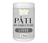 Creative Deco Pâte structurelle lisse 2 kg | Mastic gris pour peinture acrylique | Pâte à modeler pour projets artistiques, peinture acrylique, bricolage, effets 3D, textures | Facile à appliquer avec