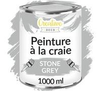 Creative Deco Peinture à la Craie Gris 1L Mat et Lavable Peinture Meuble Bois Gris G