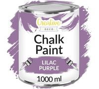 Creative Deco Peinture à la Craie Lilas 1L Mat et Lavable pour Meuble Bois