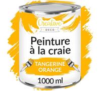 Creative Deco Peinture à la Craie Mandarine 1L Mat et Lavable pour Meuble Bois
