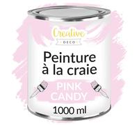 Creative Deco Peinture à la Craie Rose | 1L | Mat et Lavable | Peinture