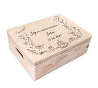 Creative Deco Personnalisé Cadeau Anniversaire pour Homme et Femme - Texte Désiré - Boîte en Bois | Votre Cadeaux Idee Personnalisé Individuel avec n’Importe Quel Texte | Personnalisable Decoration