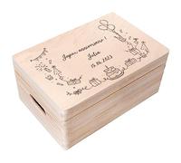 Creative Deco Personnalisé Cadeau Anniversaire pour Homme et Femme - Texte Désiré - Boîte en Bois | Votre Cadeaux Idee Personnalisé Individuel avec n’Importe Quel Texte | Personnalisable Decoration