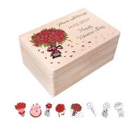 Creative Deco Personnalisé Cadeau St Saint Valentin pour Femme et Homme - Texte Désiré Boîte en Bois | Votre Idee Cadeaux Personnalisé individuel avec n’importe quel texte | Personnalisable Decoration