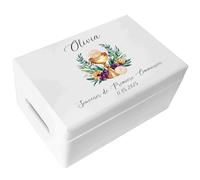 Creative Deco Personnalisé Première Communion Cadeau Boite Blanc | Boîte à Souvenirs en Bois pour Garçon et Fille | Personnalisés - Calice | Personnalisable Idée Coffret Décorations