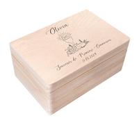 Creative Deco Personnalisé Première Communion Cadeau Boite | Boîte à Souvenirs en Bois pour Garçon et Fille | Personnalisés - Calice | Personnalisable Idée Coffret Décorations