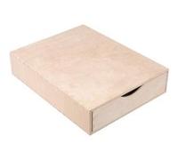 Creative Deco Petite Commode Bois 1 Tiroir 33 x 25 x 7 cm Rangement Bureau Beige G