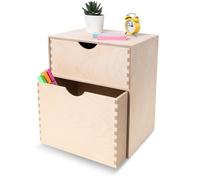 Creative Deco Petite Commode Bois | 2 Tiroir | 25 x 20 x 31 cm