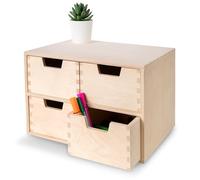 Creative Deco Petite Commode Bois | 4 Tiroir | 28,5 x 20 x 19cm