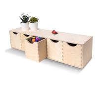 Creative Deco Petite Commode Bois | 5 Tiroir | 57 x 13 x 13 cm | Organisateur Bureau | Rangement Bureau | Organiseur Bureau | Petit Meuble Rangement | Rangement bureau organisateur | Accessoire