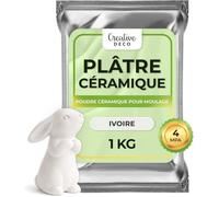 Creative Deco - Plâtre de moulage ivoire, séchage rapide 1 kg