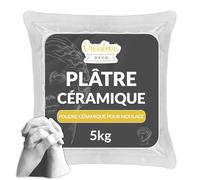 Creative Deco Platre pour Moulage | 5 kg | Plâtre Ceramique | Poudre de Ceramique pour Moulage | Alginate Moulage | Idee Cadeau Original | Jesmonite