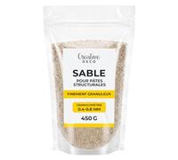 Creative Deco Sable de quartz pour pâte structurelle 450 g | Grain uniforme 0,4-0,8 mm pour acrylique, plâtre et résine, effets 3D sable, pierre, ciment, médias mixtes et dioramas