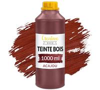 Creative Deco Teinte Bois Acajou 1L Teinture Bois Séchage Rapide Protection de Surface Vernis Bois à Base d'Eau Non Toxique