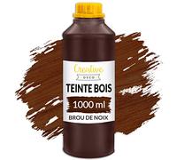 Creative Deco Teinte Bois Brou de Noix 1L | Teinture à Séchage Rapide | Haute Efficacité | Protection de Surface | Vernis Bois Exterieur et Interieur | Non Toxique et à Base d'eau