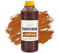 Creative Deco Teinte Bois Chêne 1L | Teinture Bois à Séchage Rapide | Haute Efficacité | Protection de Surface | Vernis Bois Exterieur et Interieur | Non Toxique et à Base d'eau
