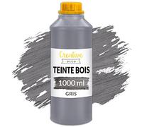 Creative Deco Teinte Bois Gris 1L | Teinture à Séchage Rapide | Haute Efficacité | Protection de Surface | Vernis Bois Exterieur et Interieur | Non Toxique et à Base d'eau
