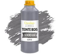 Creative Deco Teinte Bois Gris 1L | Teinture à Séchage Rapide | Haute Efficacité | Protection de Surface | Vernis Bois Exterieur et Interieur | Non Toxique et à Base d'eau