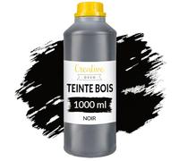 Creative Deco Teinte Bois Noir 1L | Teinture Bois à Séchage Rapide | Haute Efficacité | Protection de Surface | Vernis Bois Exterieur et Interieur | Non Toxique et à Base d'eau