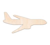 Creative Deco Véhicule en Contreplaqué ou MDF de 3 mm à Personnaliser | Avion | Formes de 5-100 cm | Moyens de Transport en Bois | Décoration Murale | Découpe Laser pour Découpage, Artisanat