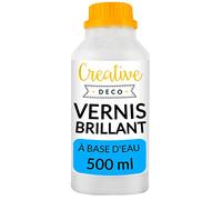 Creative Deco Vernis Peinture Acrylique Brillant | 500 ml Bouteille | Laque