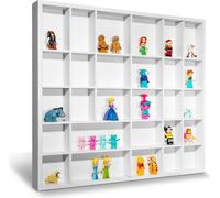 Creative Deco Vitrine Murale Petite Etagere Bois Blanc 28 Compartiments 44,5 x 40 x 3 cm Blanc