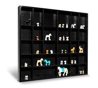 Creative Deco Vitrine Murale Petite Etagere Bois Noire | 28 Compartiments