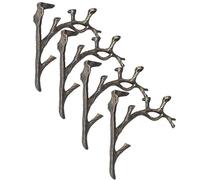 Creative Decorative Tripod Triangle Bracket,All-Purpose Bracket Vintage Branch Shape,Metal Industrial Decorative Shelf Supports Wall Tree Branch Shape (2)