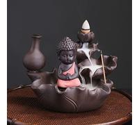 Creative den Small Tathagata Backflow Incense Burner Purple Sand Lotus Leaf Smoke Reflow Aromatherapy Stove Home Crafts Ornaments