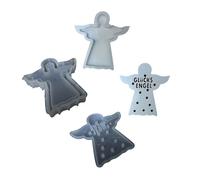 Creative Designs Lot de 2 moules en silicone pour veilleuses LED en forme de cœur angélique pour loisirs créatifs et amateurs Utilisation quotidienne