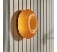 Creative Donuts Applique Murale 24W Ronde LED Lampe Murale Couleur Orange Applique Murale En Verre, Appliques Murales Circulaires Nordiques Modernes Dia-26cm Pour Chambre À Coucher Salle À Manger Île