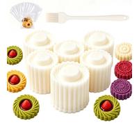 Creative Double-Ended Pastry Mold,Reusable Cake Making Tool，6 PCS | Mooncake Mold,Detachable for Easy Cleaning,Food-Grade ABS,Household Pastry DIY Molds for Decorative,Festive Baking