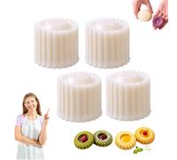 Creative Double-Ended Pastry & Mooncake Mold, 2-in-1 Double-Sided Cookie Mould & Pastry Cutter, Detachable ABS Hand-Press Mooncake Mould, Biscuit Cutters for Baking, Festive Cookie Press (4Pcs)
