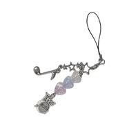 Creative Drum Note Trois Tons Coeur Perle Porte-clés Accessoire Élégant Pour Sacs Et Téléphones Perles Colorées Charme De Téléphone Perles Note Musique