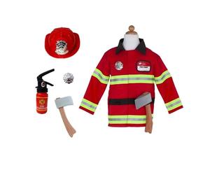 Creative Education 81355 Pretenders Pompier avec Accessoires dans Un Sac à vêtements Comprend Manteau, Chapeau, Badge, Hache et extincteur (Pistolet à Eau), Taille 5-6