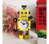 Creative Enfants Alarme Robot Horloge Dessin Animé En Métal Anime Table De Bureau Horloge Alarme Montre Enfants Cadeau De Noël Horloge Décoration De La Maison Chambre Cadeaux Fête Des Mères Art Horl