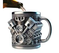 Creative Engine Tasse en acier inoxydable avec poignée - Idéal pour le café du matin, le thé de l'après-midi | Convient pour atelier, garage, maison, voyage, studio, café - Isolation sous vide à