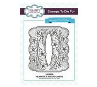 Creative Expressions Die pour chiné de Fleurs Sauvages de Taping Tampon en Caoutchouc, Gris, 15 x 12 x 1.5 cm
