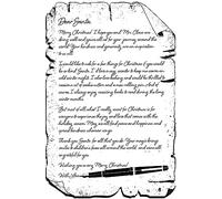 Creative Expressions Tampon en Caoutchouc prédécoupé-Lettre au Père Noël, Gris, 4 x 6 inches