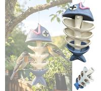 Creative Fish Bone Hanging Bird Feeder,Outdoor Skeleton Style Bird Feeding Rack with Hanging Hook,Wild Bird Feeding Station Device for Garden Backyard Patio Balcony Tree Yard Decor (1)