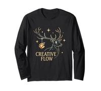 Creative Flow Cerf Mystique Artiste Peintre céleste Manche Longue