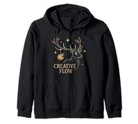 Creative Flow Cerf Mystique Artiste Peintre céleste Sweat à Capuche