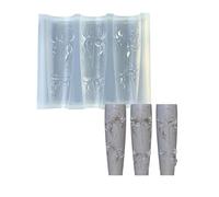 Creative Flower Designs Moule à ongles 3D en silicone gaufré pour nail art Modèle pratique sculpture autocollant pochoir outils UV résine ongles