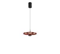 Creative Flying Saucer Acryliclight Adjustable And Suspended Aluminum Small Hanginglamp Dimmable Ledchandeliers Sofa Background Wall Decoration Lighting Fixtures/Red